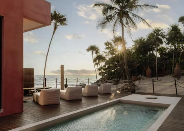 Beachfront Hacienda For 24 Guests In Villa