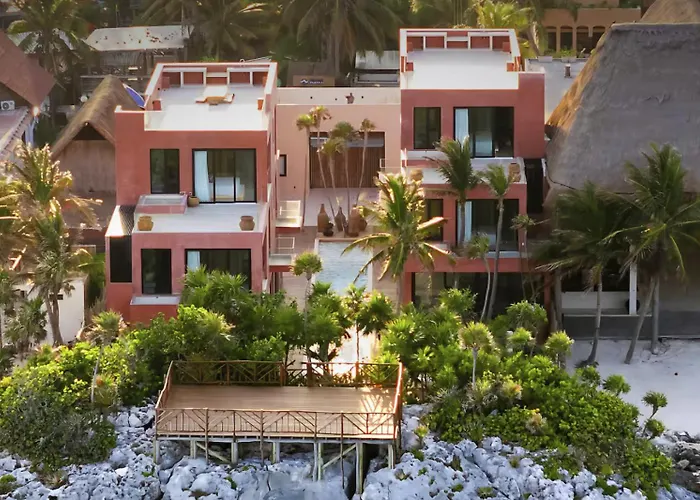 Villa Beachfront Hacienda For 24 Guests In Tulum