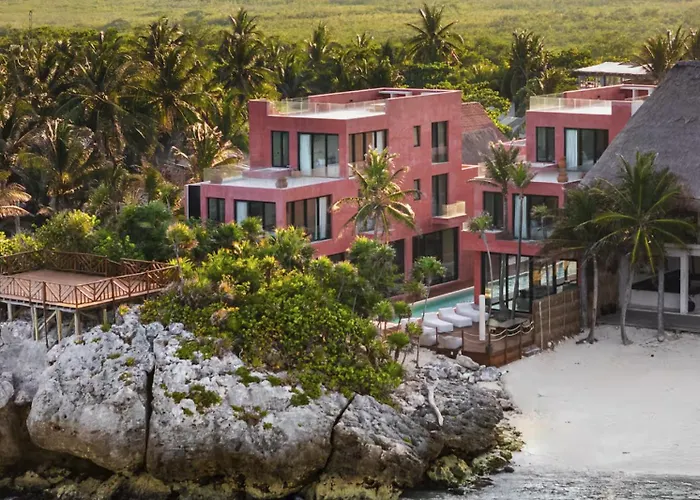 Villa Beachfront Hacienda For 24 Guests In Tulum